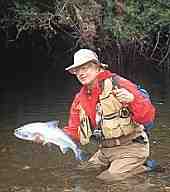 Fisherman with trout